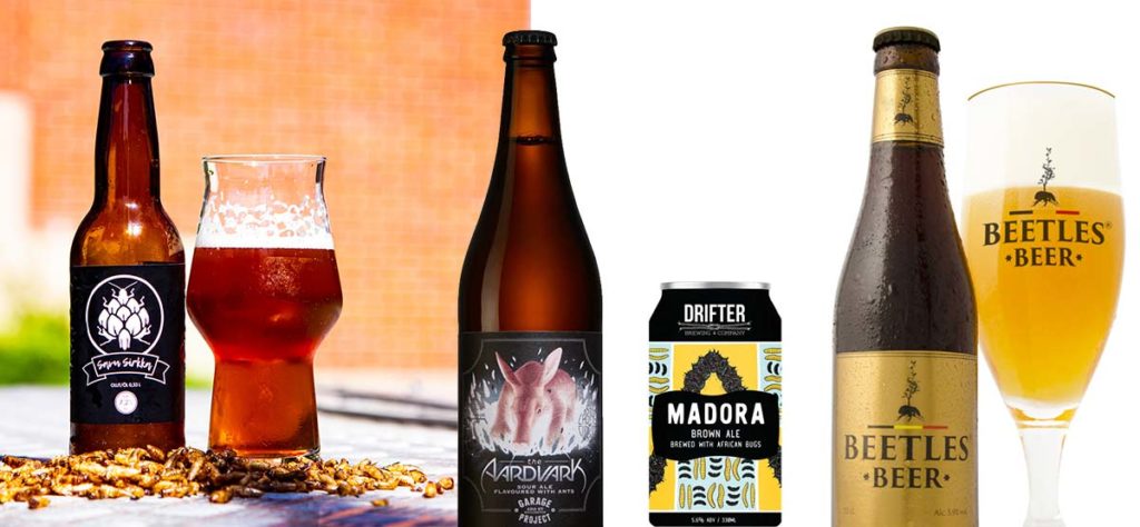 Beers using insects as ingredients